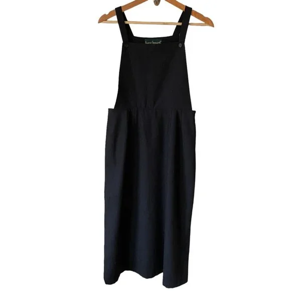 Harv Benard | Dresses | Vtg Harv Benard 9s Pinafore Black Wool Lined Dress  Y2k Goth Wednesday Addams | Poshmark